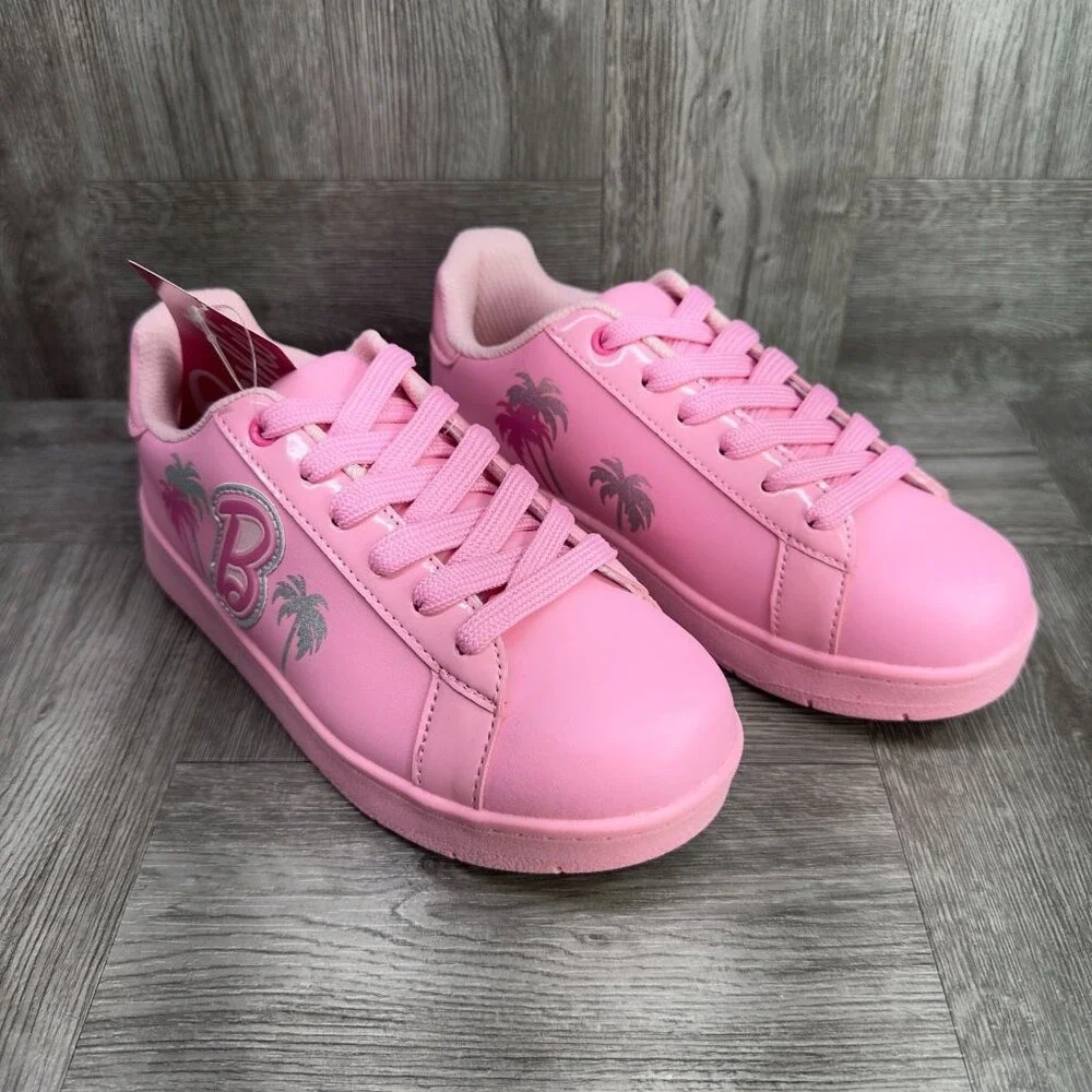 Barbie Sneakers Kids Size 3 Pink New Low Top‎ Palm Tree Barbiecore Pink Mono
